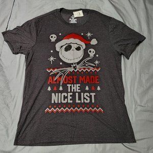 Disney Nightmare Before Christmas Santa Jack Skellington T-Shirt